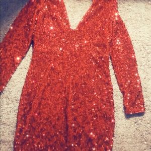 Red Sequin Dress size medium